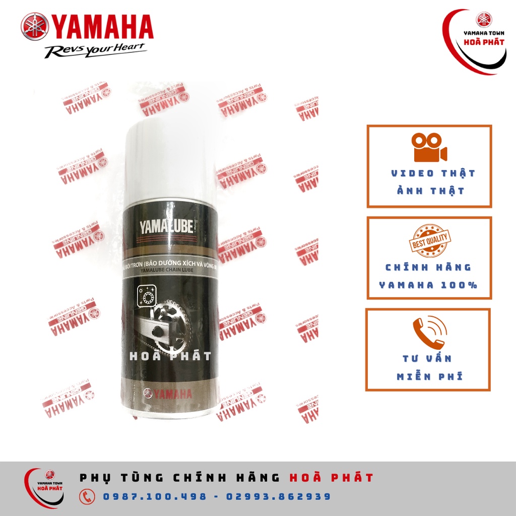 Dầu xịt bảo dưỡng xích xemáy Yamaha chống rỉ sét, giảm tiếng ồn, chính hãng Yamaha 100% [ Hình thật, video thật]