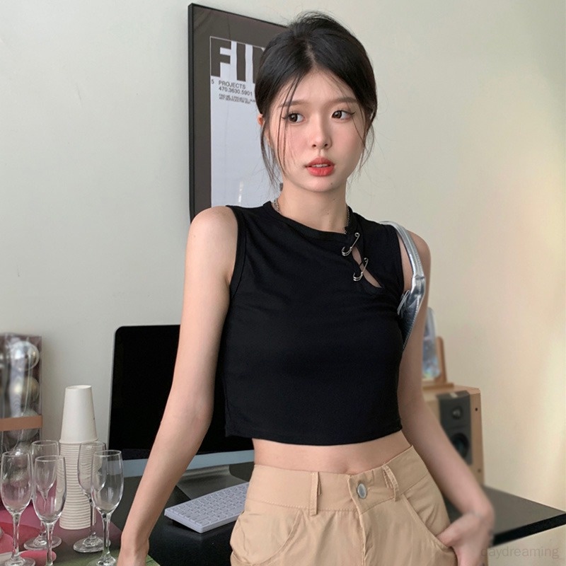 Áo Tank Top Sát Nách Dáng Ôm Thời Trang Mùa Hè Quyến Rũ Cho Nữ