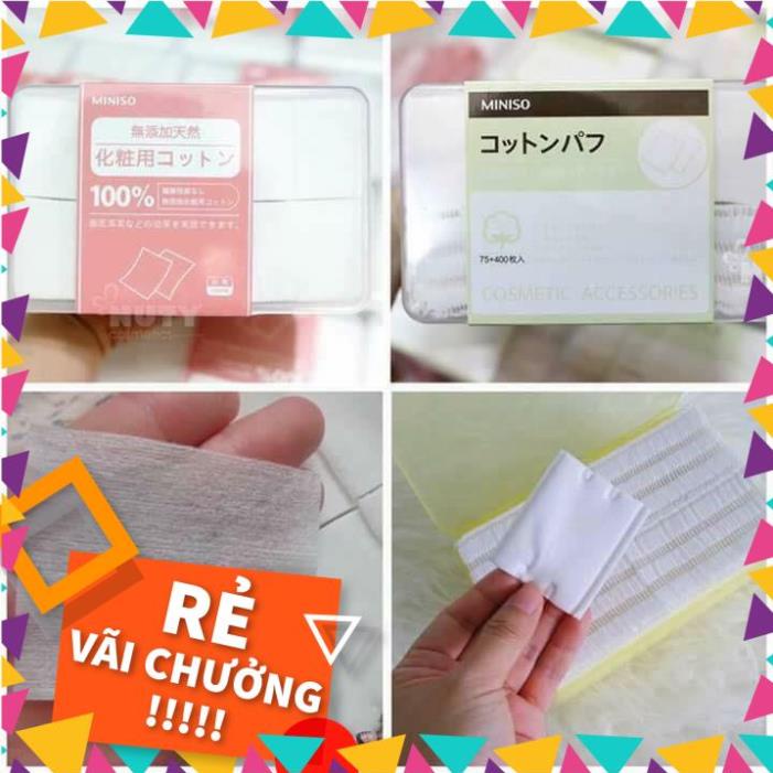 Bông tẩy trang 1000 miếng Miniso mỏng bông đắp toner hiệu quả NPP TIDO88