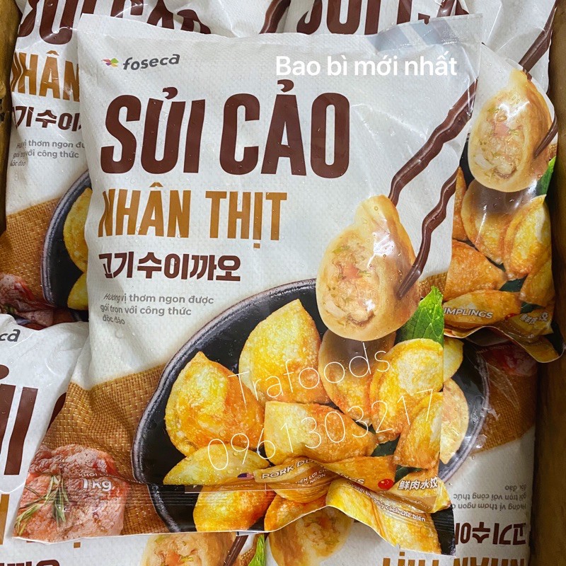 (Bao bì mới)1kg Sủi cảo nhân thịt heo ngon(ship hoả tốc HN)