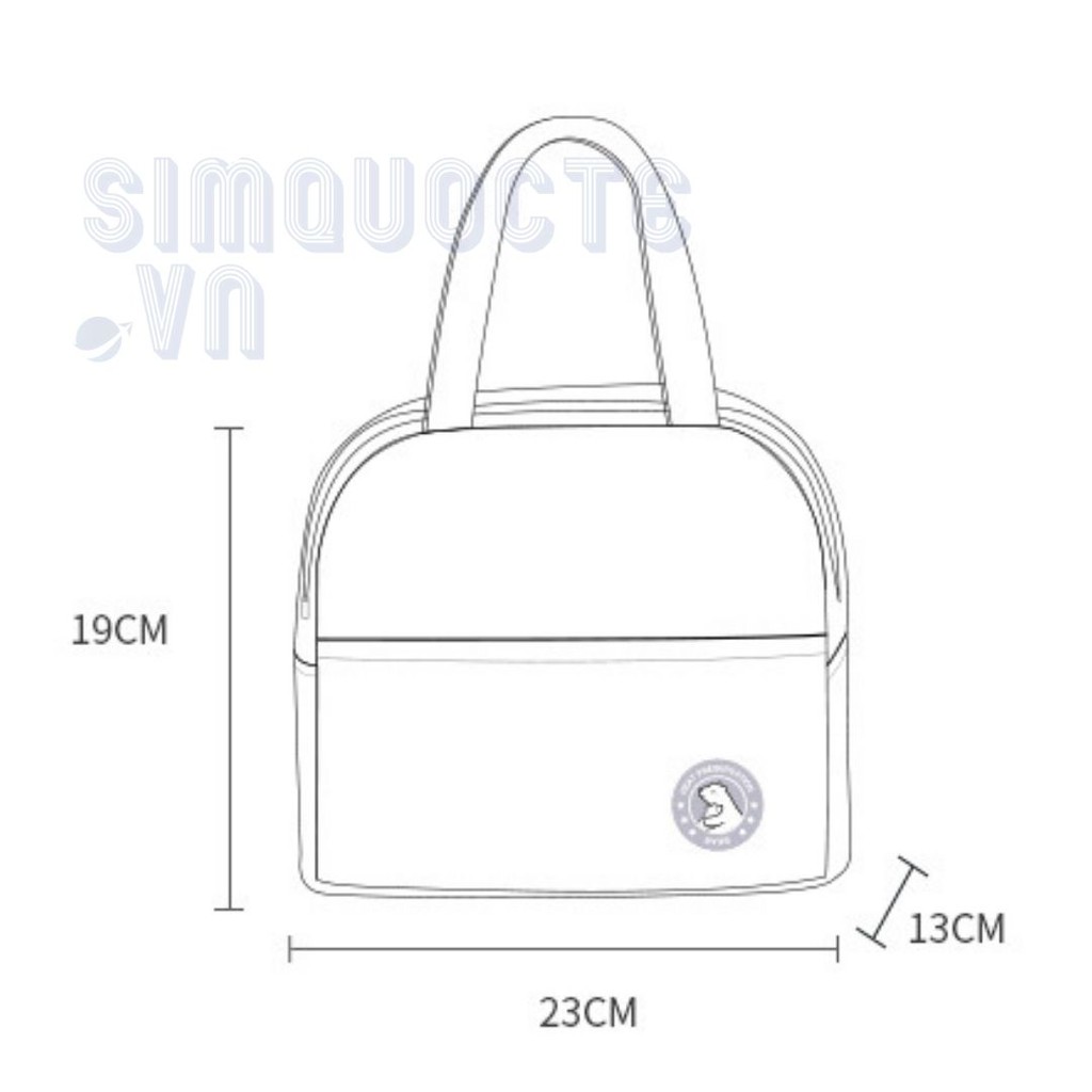 [Size to] Túi Đựng Hộp Cơm Giữ Nhiệt Chống Thấm Nước Lunch Bag TĐC01