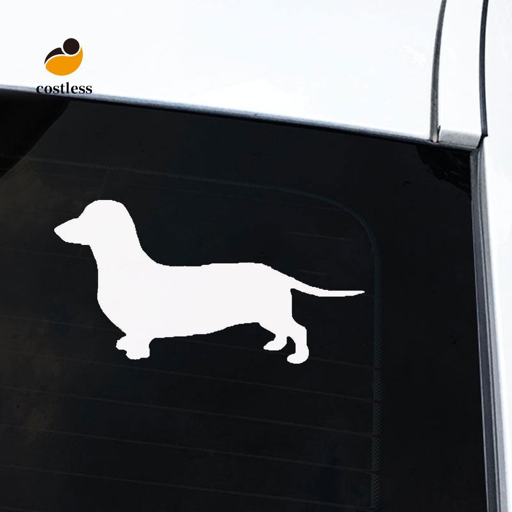 Đề Can Dán Trang Trí Thân / Cửa Sổ Xe Hơi Hình Chú Chó Dachshund Dễ Thương
