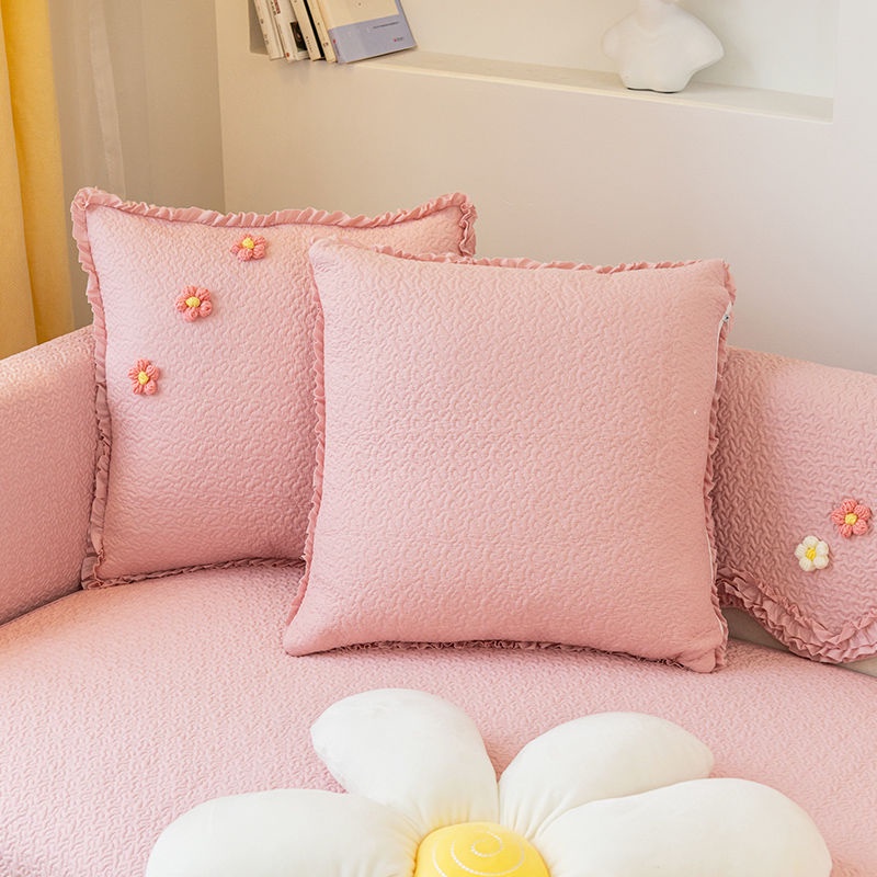 Vỏ Bọc Đệm Ghế Sofa Bằng Vải Cotton Chống Trượt Kiểu Hàn Quốc Đơn Giản Hiện Đại