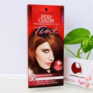 Thuốc nhuộm phủ bóng Schwarzkopf Poly Color lên màu tốt, mềm mượt, căng mướt tóc