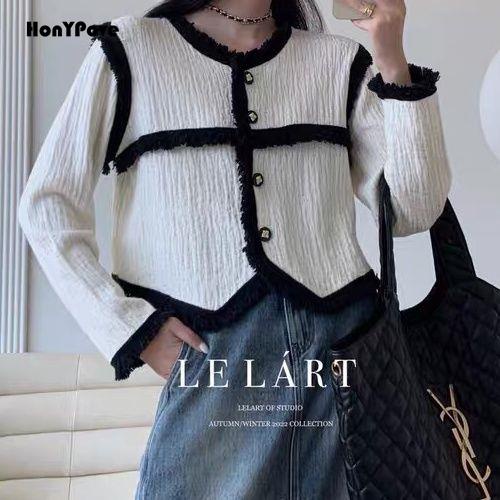 Honypove Áo Khoác Mỏng Tay Dài Cổ Tròn Thời Trang Cho Nữ