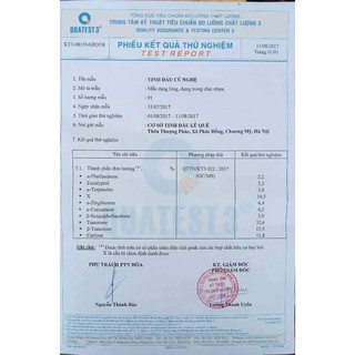 TINH DẦU NGHỆ VÀNG - LÊ QUẾ