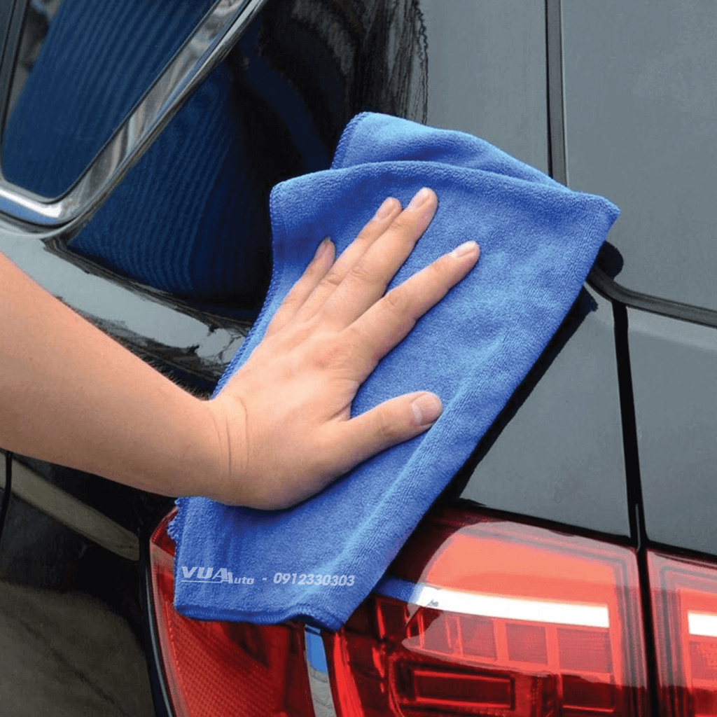 Khăn lau xe ô tô VuaAuto cao cấp mềm, mịn siêu thấm nước, khăn microfiber chuyên dụng cho lau nội thất xe