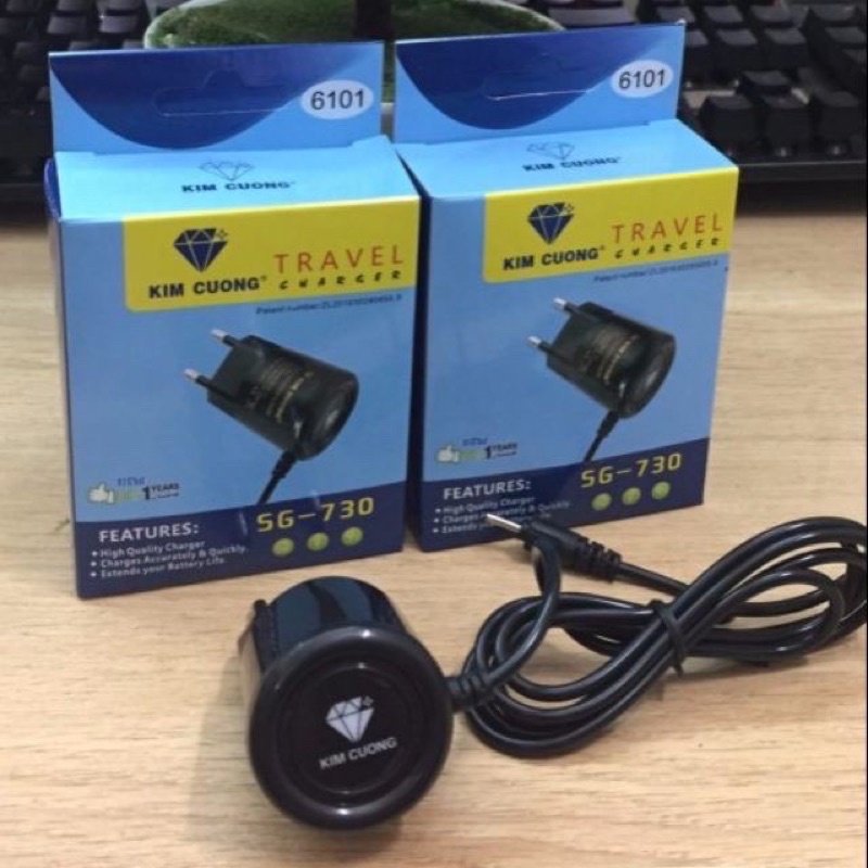 Sạc Nokia chân kim, thương hiệu kim cương ( 6101 ) - sạc cho máy NOKIA chân nhỏ