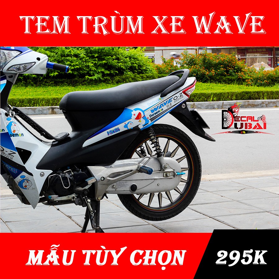 Tem Trùm Wave Doremon Xanh Trắng