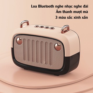 Loa bluetooth BS-32D nghe nhạc nghe đài 3 màu sắc xinh xắn decor nhà cửa