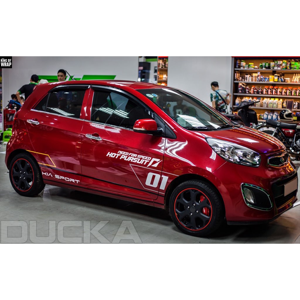 Decal tem sườn xe KIA morning - Decal cao cấp chính hãng 3 lớp
