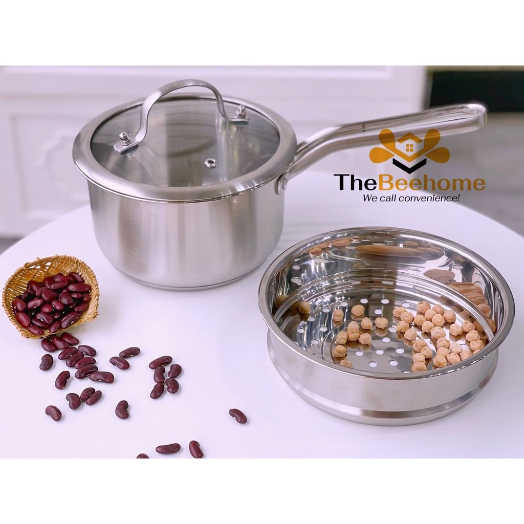 Quánh MILK POT 2&amp;1 dùng đa dạng các loại bếp: gas, từ, hồng ngoại