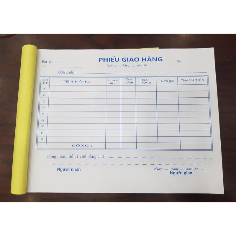 Phiếu giao hàng 1 Liên ngang A5 100 Tờ