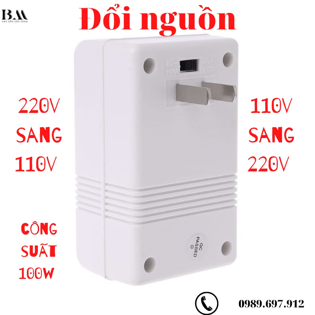 Đổi Nguồn 220V ra 110V  Hoặc 110V Sang 220V Công suất 100w