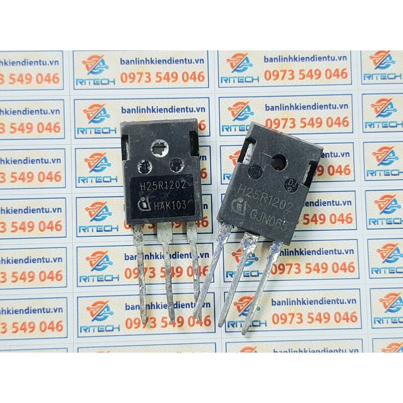 Combo 4 chiếc H25R1202 IGBT 25A 1200V TO-3P tháo máy