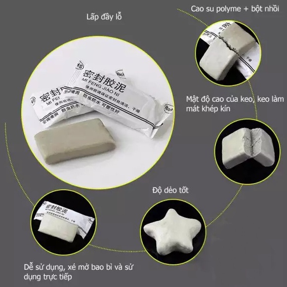 Keo xi măng dẻo trám tường nhà, bít lỗ điều hòa, đường ống nước