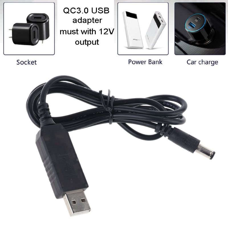 Dây Cáp Nguồn Qc 3.0 Usb Sang Dc 5v-12v Cho Bộ Định Tuyến Camera Ip