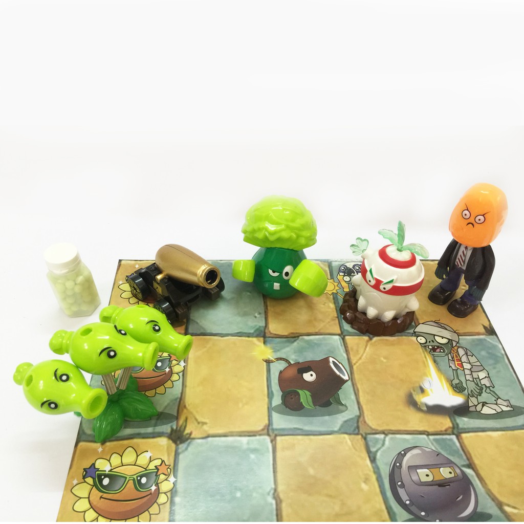 BỘ ĐỒ CHƠI HOA QUẢ NỔI GIẬN ĐẠI CHIẾN PLANTS VS ZOMBIES CHƠI ĐỘI NHÓM VUI NHỘN (HỘP XANH LÁ 167)