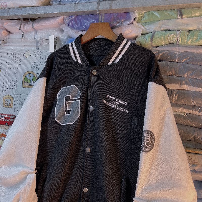 Áo khoác Bomber/Varsity Logo G Unisex Form Rộng Phong Cách Ulzzang - Sayhey Clothing