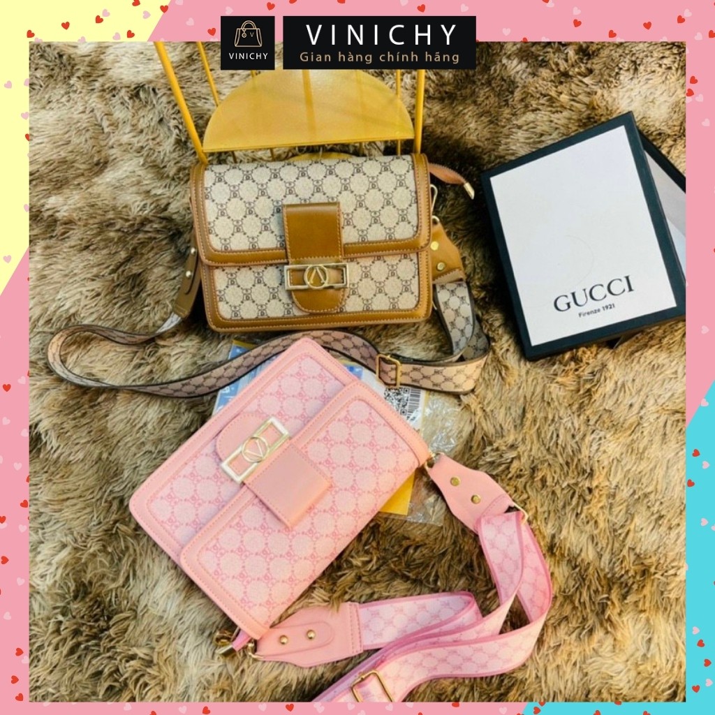 Túi xách nữ đeo chéo, túi đi chơi, đi học VINICHY, da cao cấp thời trang size 24cm HA022