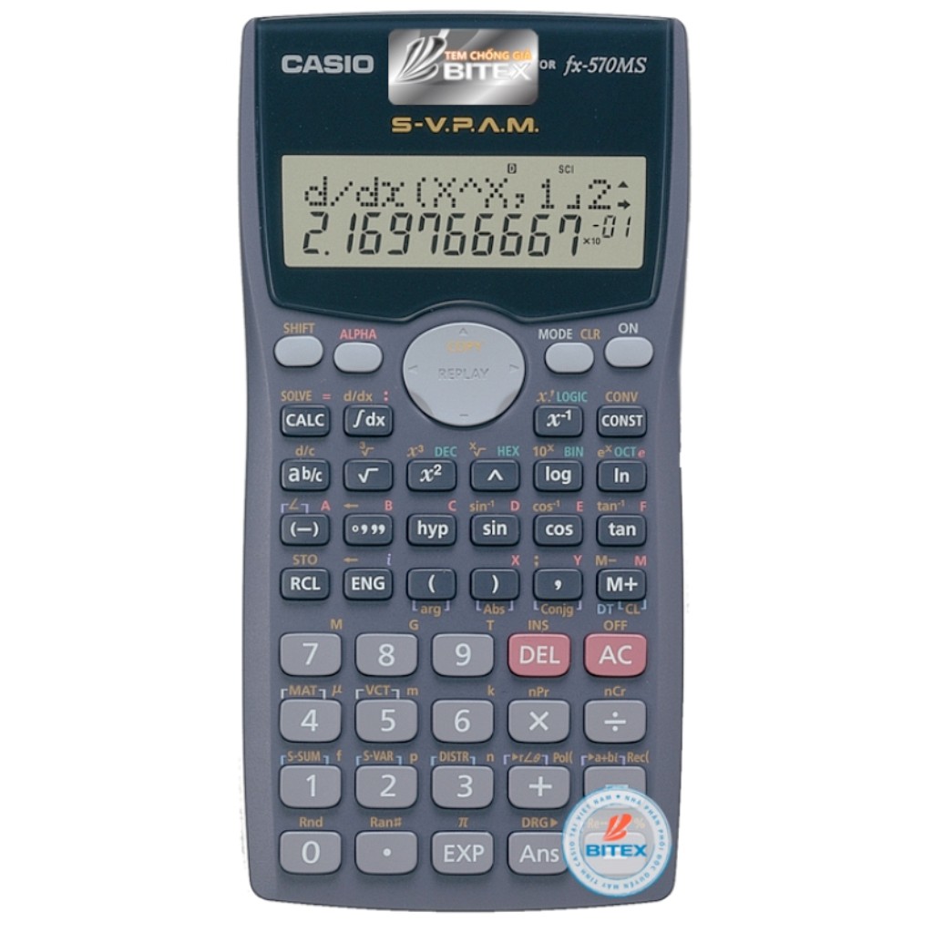 MÁY TÍNH CASIO FX-570MS HỌC SINH CẤP 1 {Chính hãng BH 7 năm}