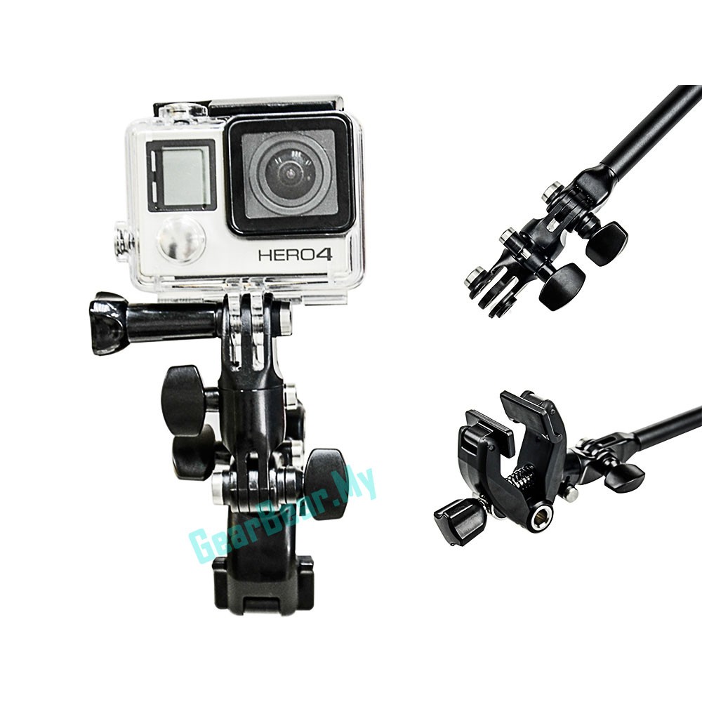 Giá Đỡ Kẹp Điều Chỉnh Được Cho Gopro 8 7 6 5 Black 4 3 3 + Session 2018 Fusion Max Action Camera