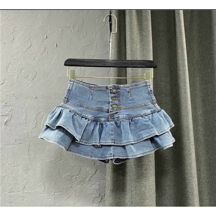 Chân váy 2 tầng có quần trong tất cả là chất vải Jeans Shop Cam Kết Hàng Y Hình Kèm Ảnh Thật Chính Chủ