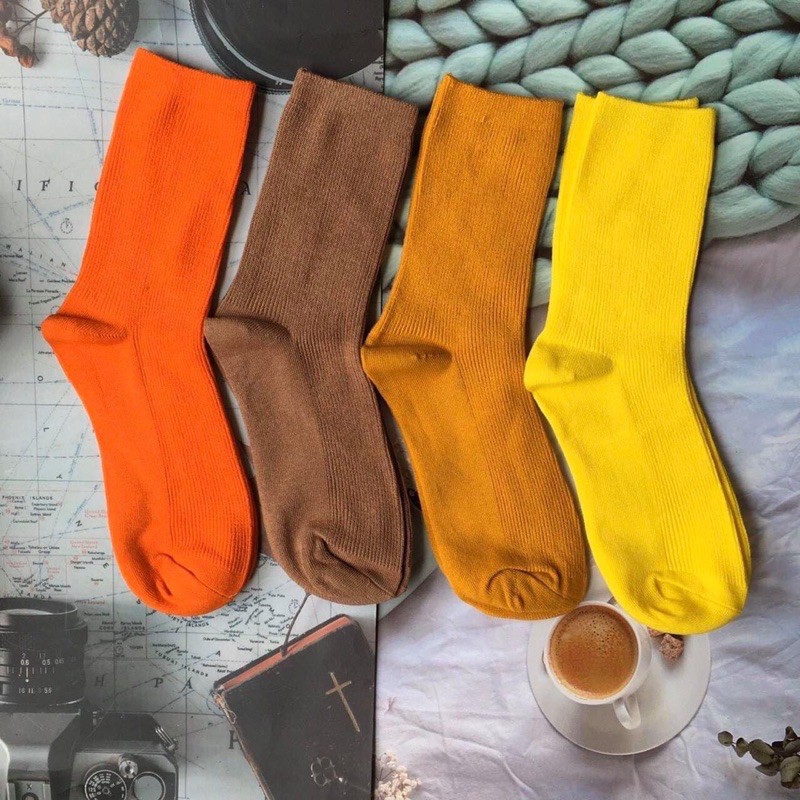 Vớ(Tất) Cổ Cao  Basic Unisex Kèm Ảnh_Clip Thật
