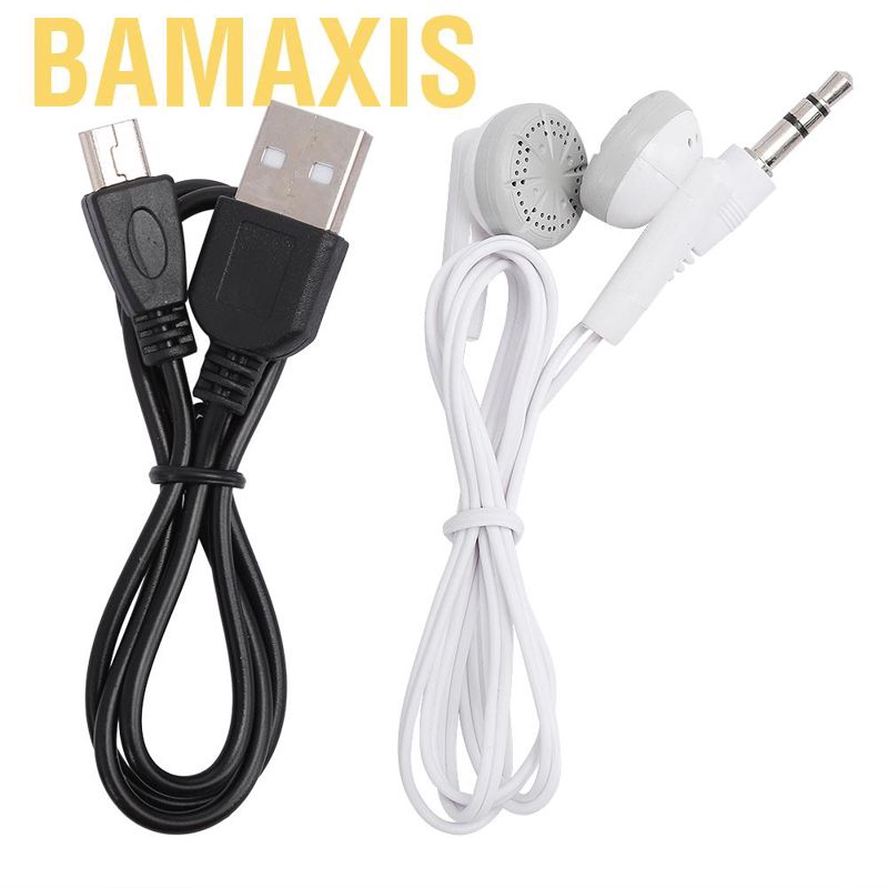 Máy Nghe Nhạc Mp3 Bamaxis 1.8inch Mini Có Kẹp Gắn Tai Nghe