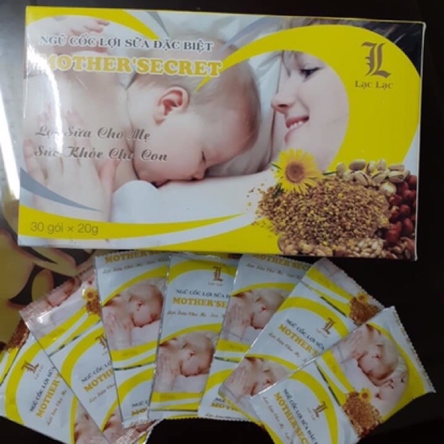 [CHÍNH HÃNG - FREESHIP] Ngũ cốc lợi sữa đặc biệt LẠC LẠC (hộp 30 gói) MOTHER SECRET