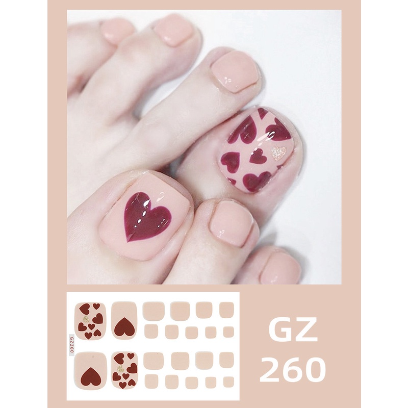 Set 14 nhãn dán sticker trang trí móng chân với nhiều hoạ tiết tùy chọn GZ242-GZ281 JOJO dán móng dễ thương phong cách