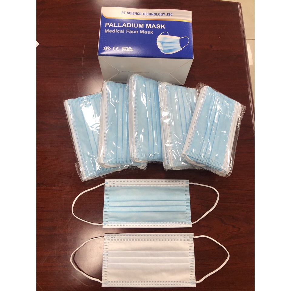 Khẩu Trang Y Tế 4 Lớp 1 Thùng 50 Hộp - Kháng Khuẩn (Hàng công ty, đầy đủ phiếu xuất kho, hóa đơn )