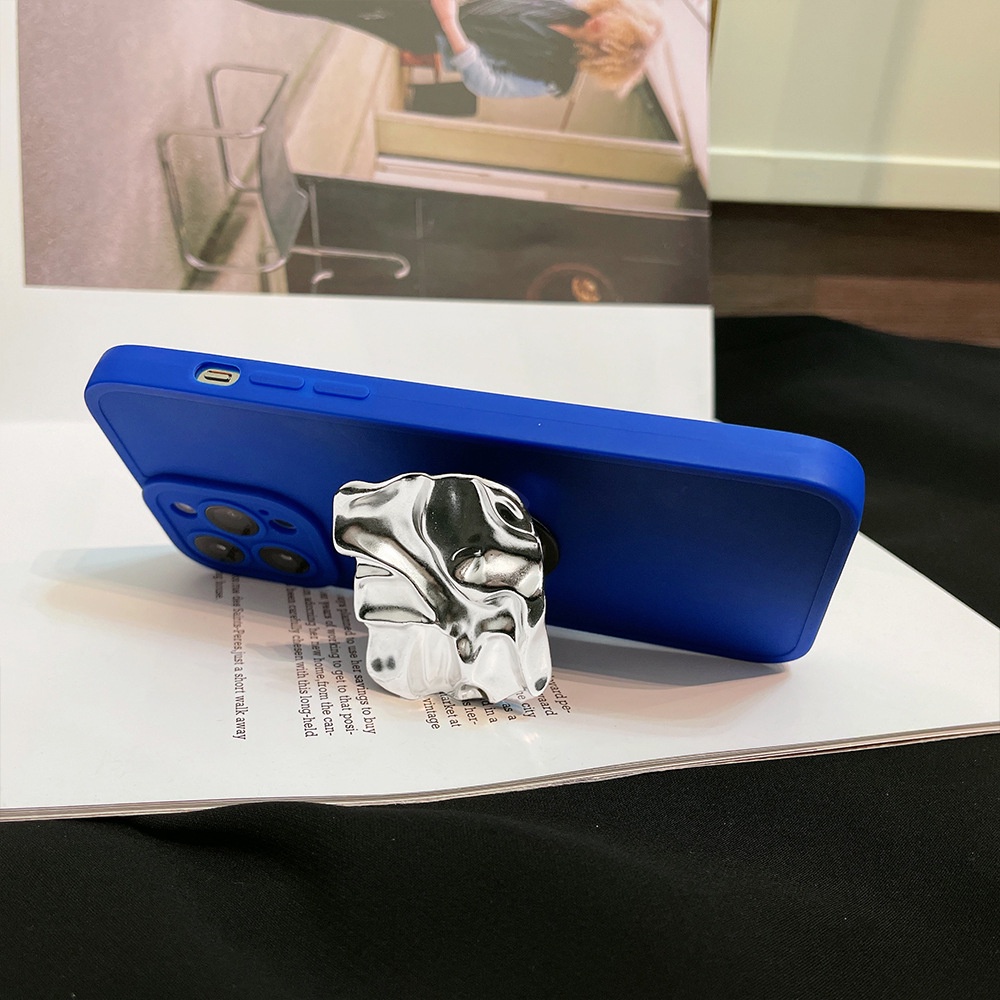 Giá Đỡ Điện Thoại Thiết Kế Túi Khí Màu Bạc/Xanh Dương In Hình Klein