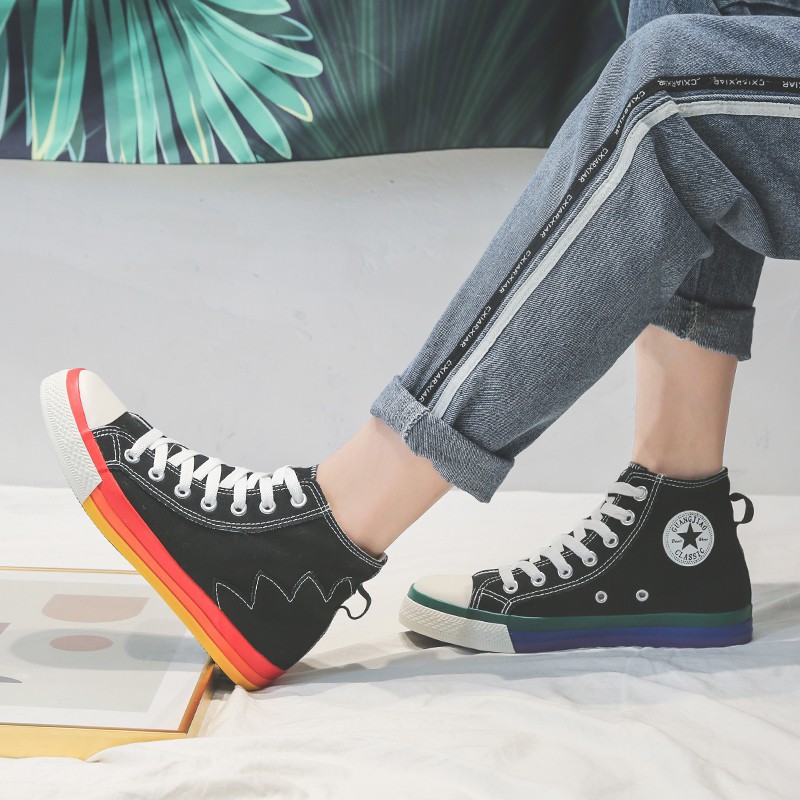 Giày Thể Thao Cổ Cao Siêu Nhẹ Họa Tiết Lá Phong Thời Trang : | BigBuy360 - bigbuy360.vn