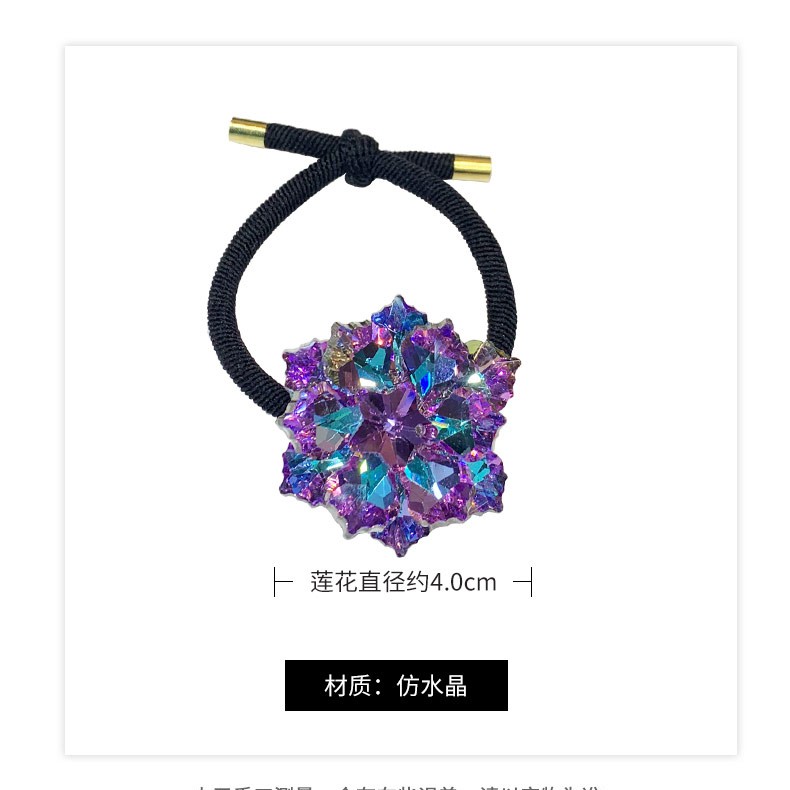 Dây Buộc Tóc Cao Su Co Giãn Đính Đá Hình Hoa Tuyết Sang Trọng 2022