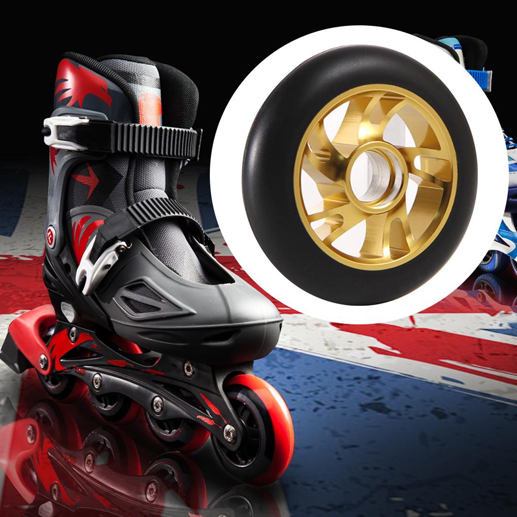 Bộ 2 Bánh Xe 100mm PU 5 Căm Thay Thế Cho Ván Trượt