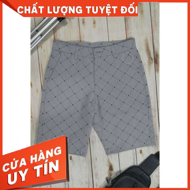 Quần Short Kaki co dãn - Họa tiết kẻ ô cực chất- form cực chuẩn - Hàng nhập khẩu