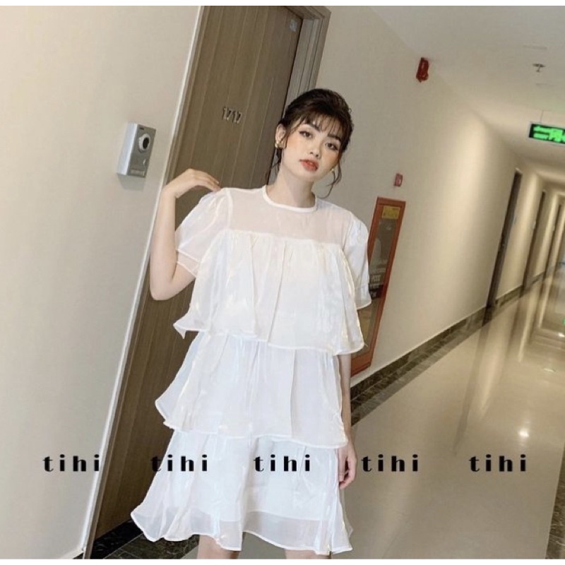 Đầm Babydoll Đám Mây Organza