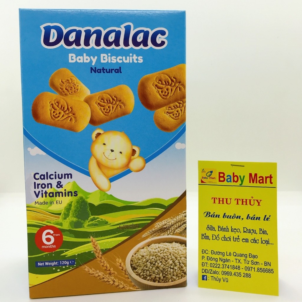 Bánh Ăn Dặm DANALAC 120g 3 Vị Thơm Ngon Dành Cho Trẻ Từ 6th