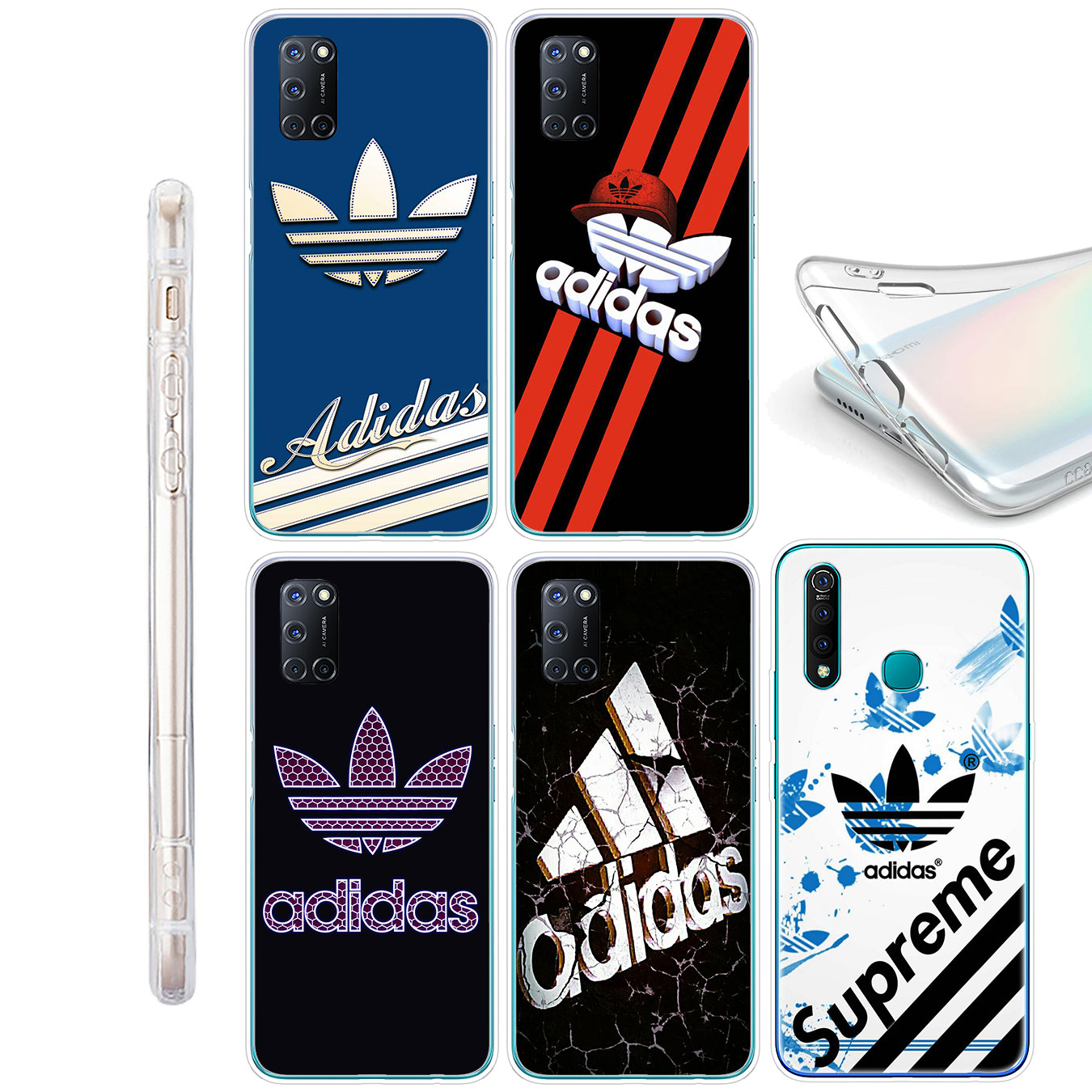 Ốp lưng silicon họa tiết logo Adidas cho Samsung Galaxy Note 10 Lite S8 Plus 20 Ultra 8 9 M31