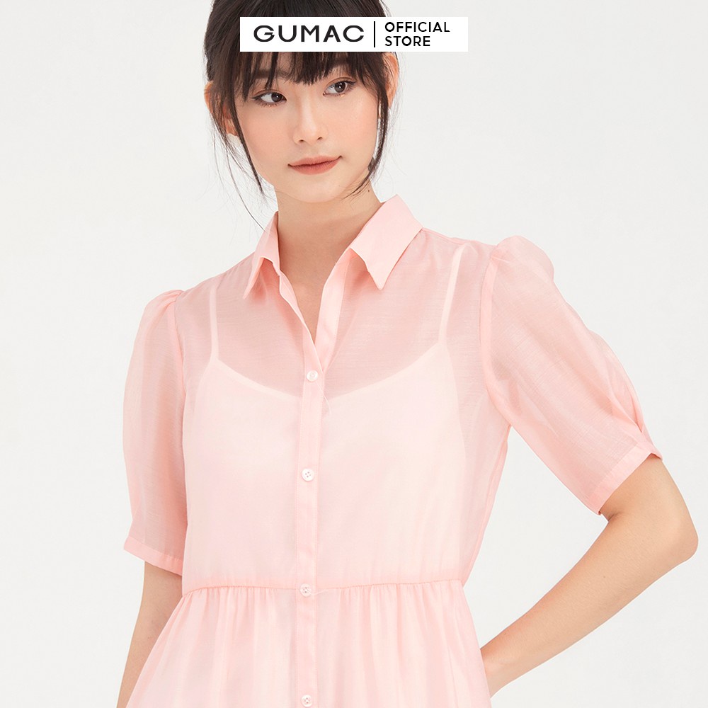 Đầm nữ sơ mi babydoll GUMAC DB711 | WebRaoVat - webraovat.net.vn