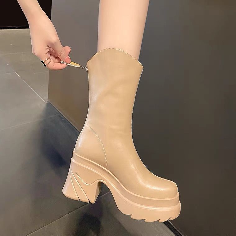 Giày Bốt Martin Da Mềm Đế Dày Thời Trang Xuân Thu Cho Nữ