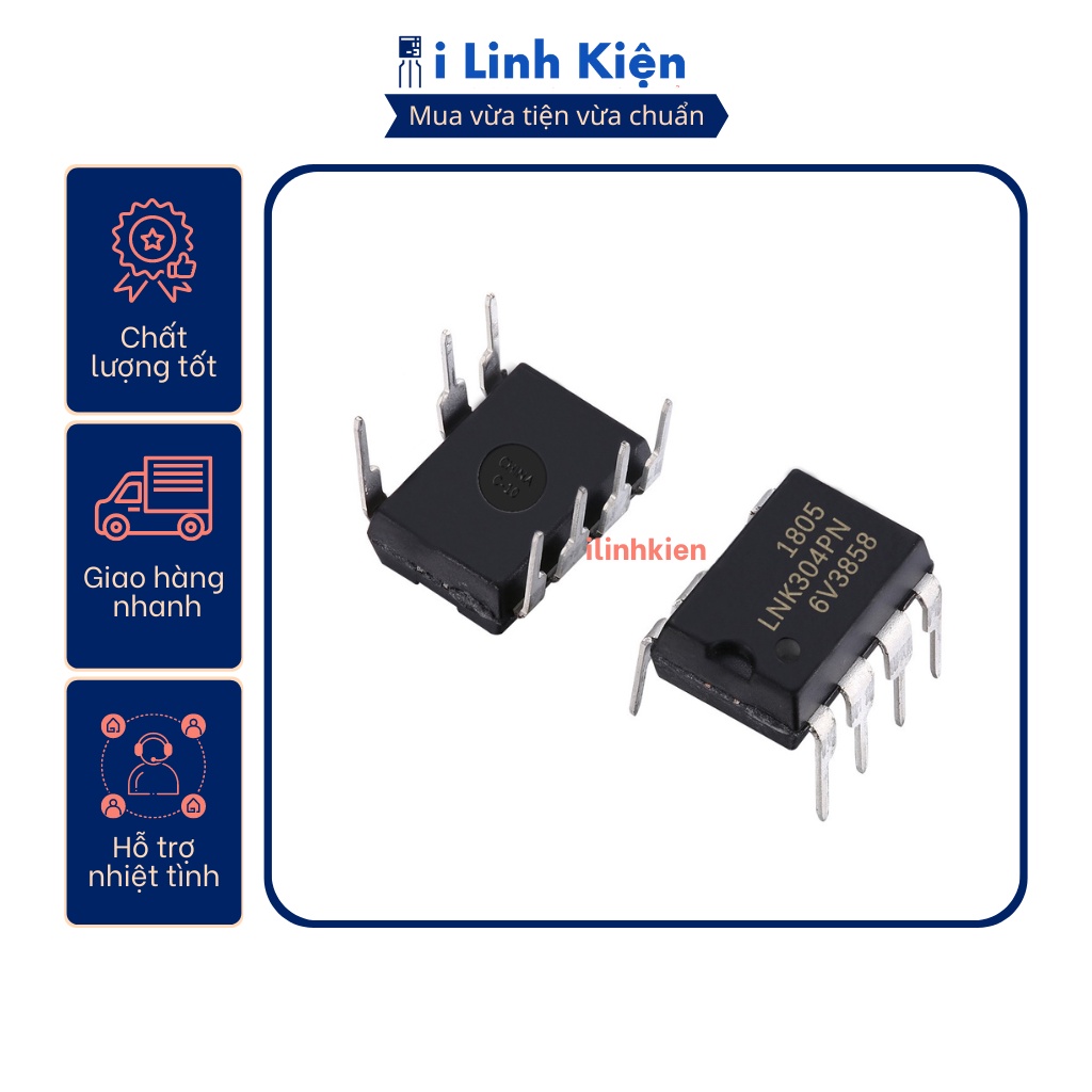 Ic nguồn LNK302PN/304PN/305PN/306PN/500PN/564PN DIP-7 chính hãng Power Integrations
