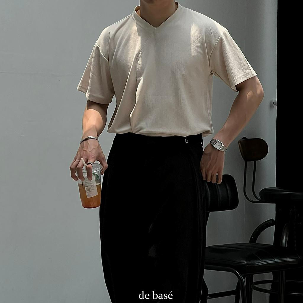 RIB TEE - Áo Phông Cotton Gân - De Basé