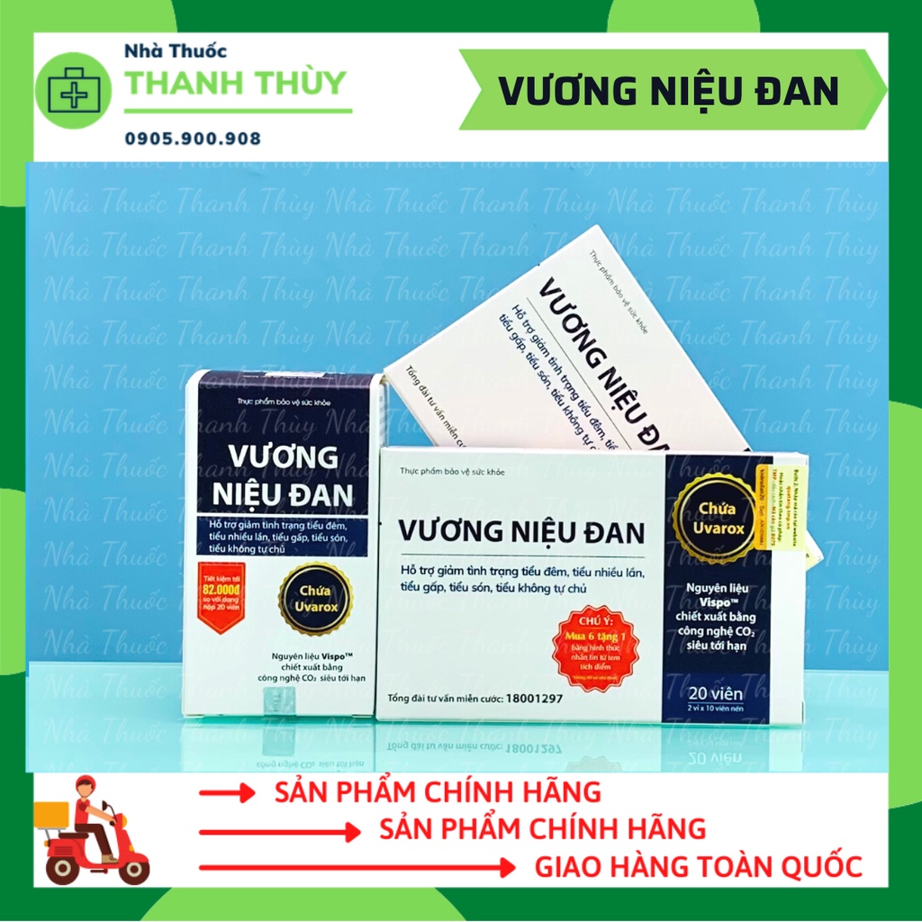 VƯƠNG NIỆU ĐAN - Hỗ Trợ Giảm Tình Trạng Tiểu Đêm, Tiểu Nhiều Lần, Tiểu Són, Tiểu Gấp, Tiểu Không Tự Chủ