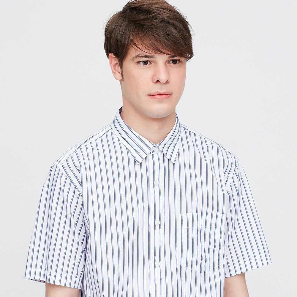 Áo sơ mi nam cộc tay kẻ sọc dọc thời trang của Uniqlo | BigBuy360 - bigbuy360.vn