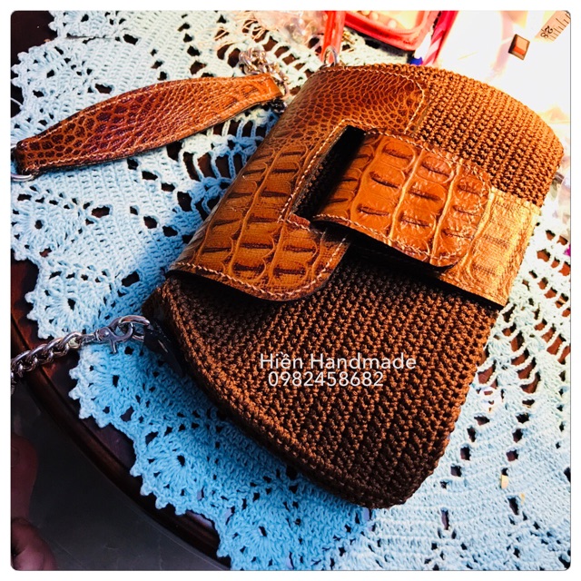 Bộ phụ kiện túi Hến cong set da thường cho học viên