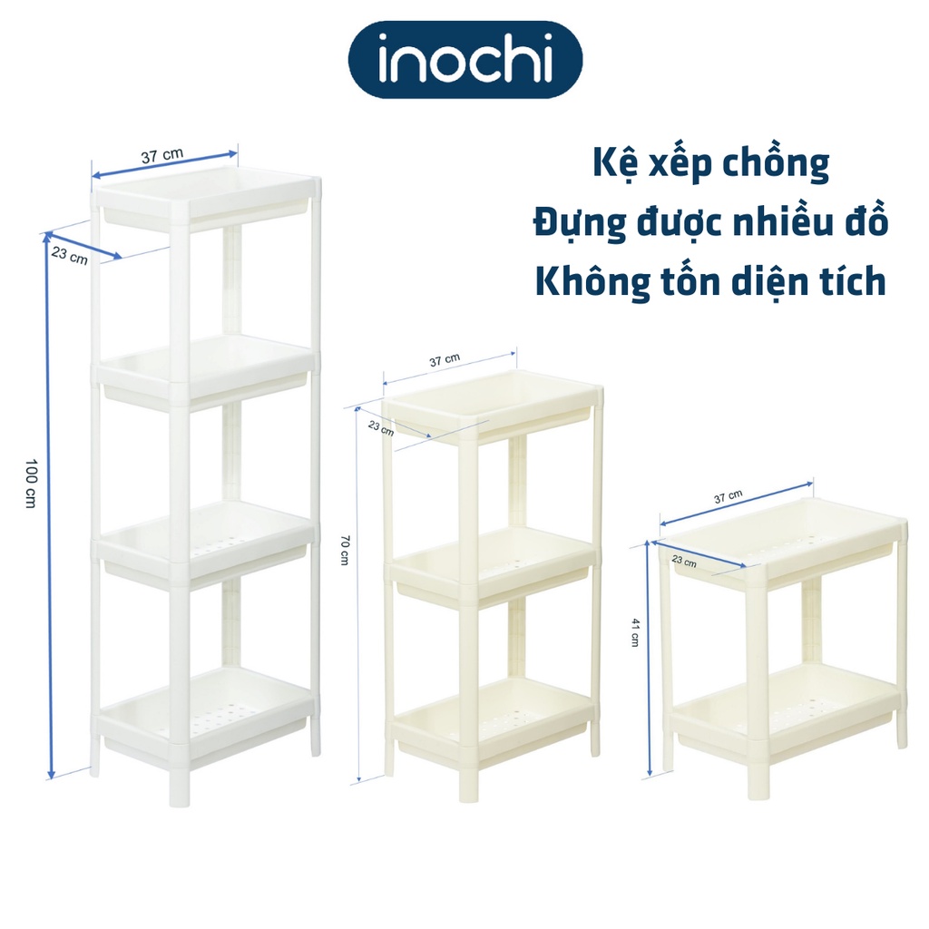 Giá Để Đồ Nhà Tắm INOCHI 4 Tầng Tiện Lợi, Kệ Nhựa Cao Cấp, Dễ Lắp Ráp