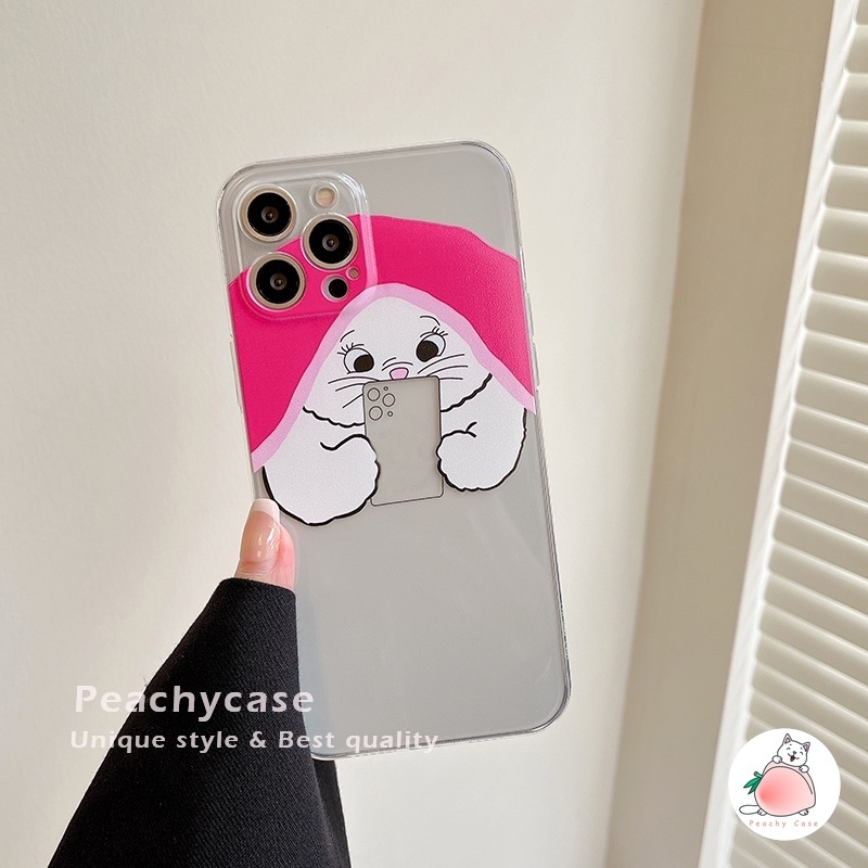 Ốp Điện Thoại TPU Mềm Trong Suốt In Hình Mèo Hoạt Hình Cho iPhone 13 12 Pro Max 11 Xr Xs Max X 7 8 Plus Se 2020
