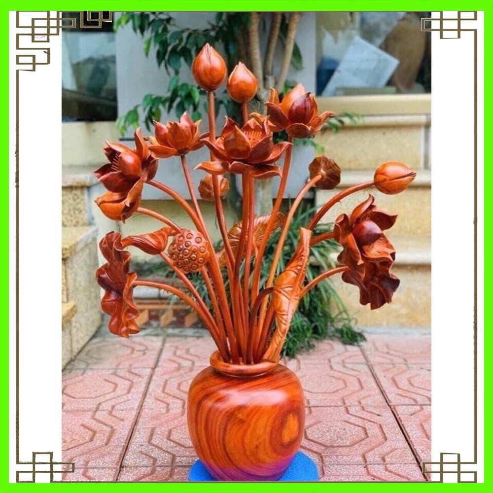 Lọ Hoa sen gỗ Hương cao cấp giá rẻ